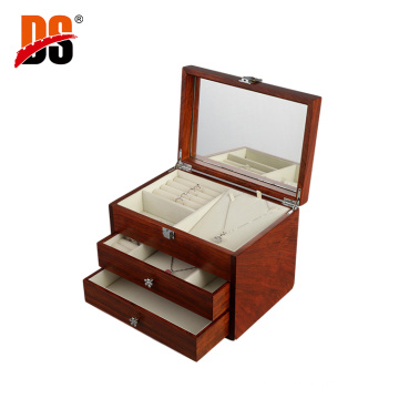 DS Hot Sale High End Rosewood Custom Dressing Case With Two Drawers